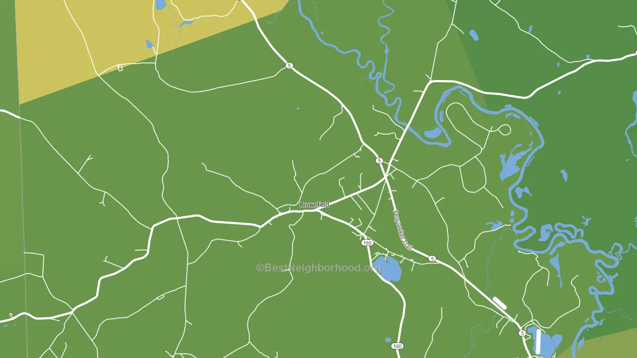 Brownfield, ME block-group voter-turnout map