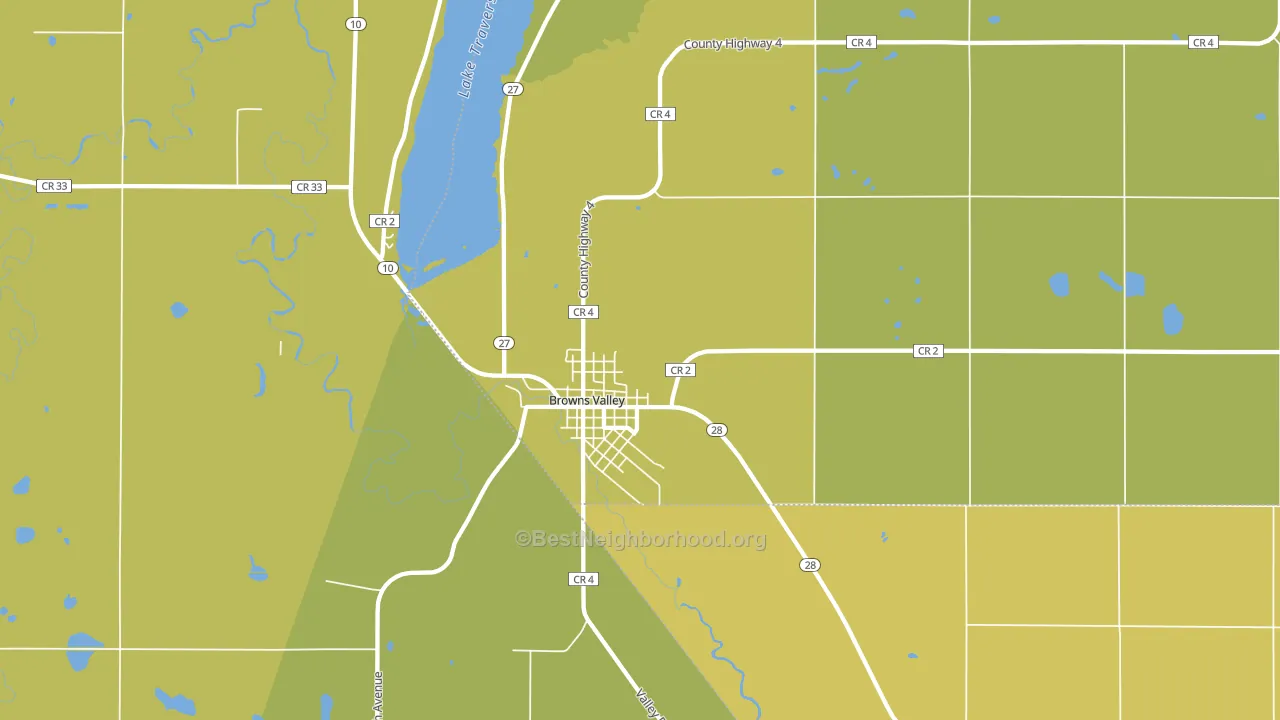 Browns Valley, MN block-group voter-turnout map