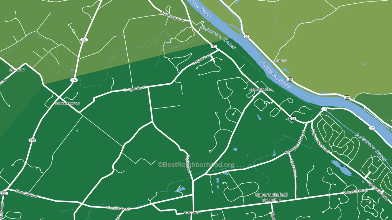 Brownsburg, PA block-group voter-turnout map
