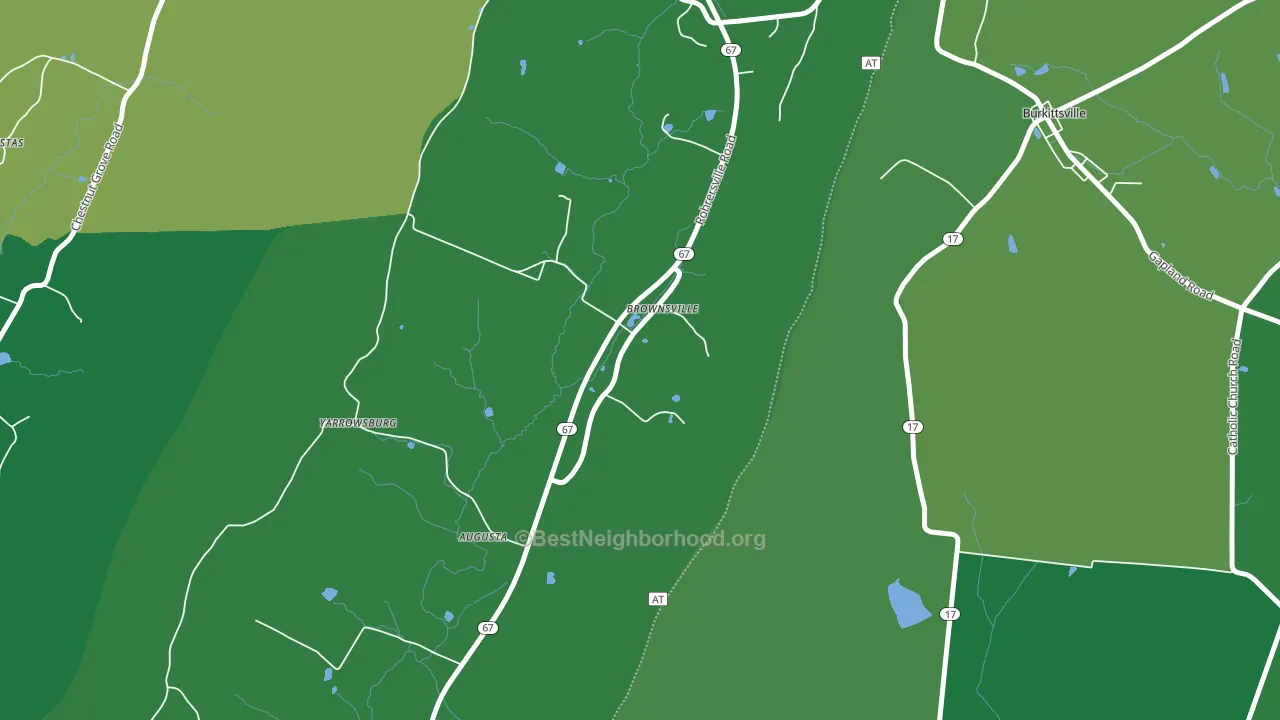 Brownsville, MD block-group voter-turnout map