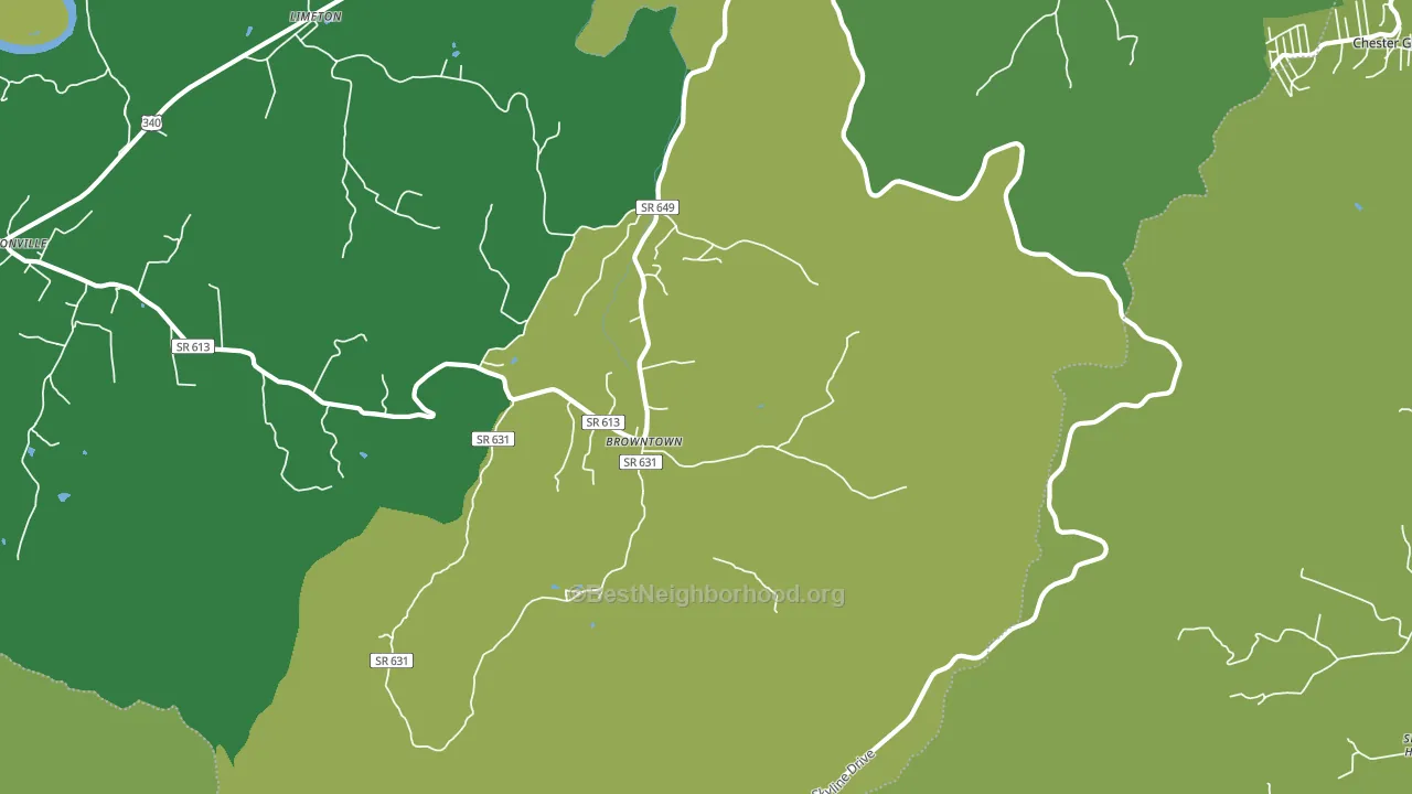 Browntown, VA block-group voter-turnout map