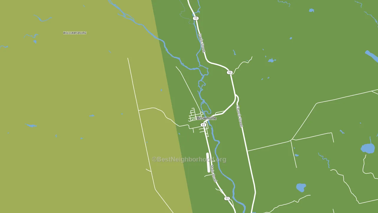 Brownville Junction, ME block-group voter-turnout map