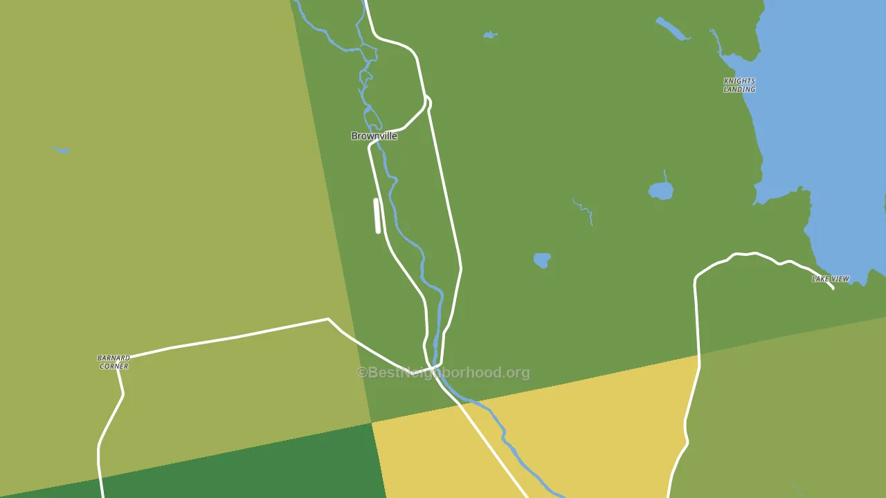 Brownville, ME block-group voter-turnout map
