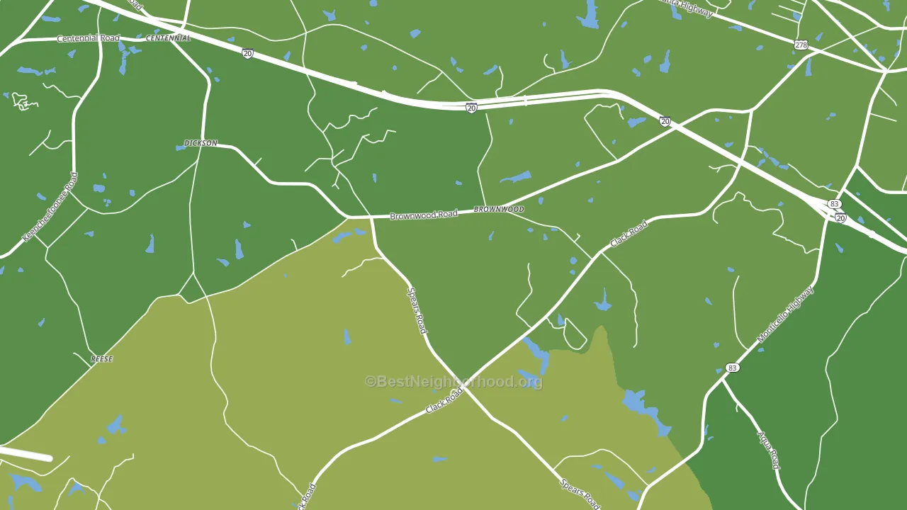Brownwood, GA block-group voter-turnout map