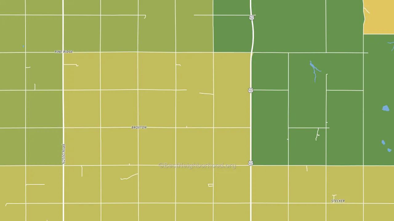 Broxton, OK block-group voter-turnout map