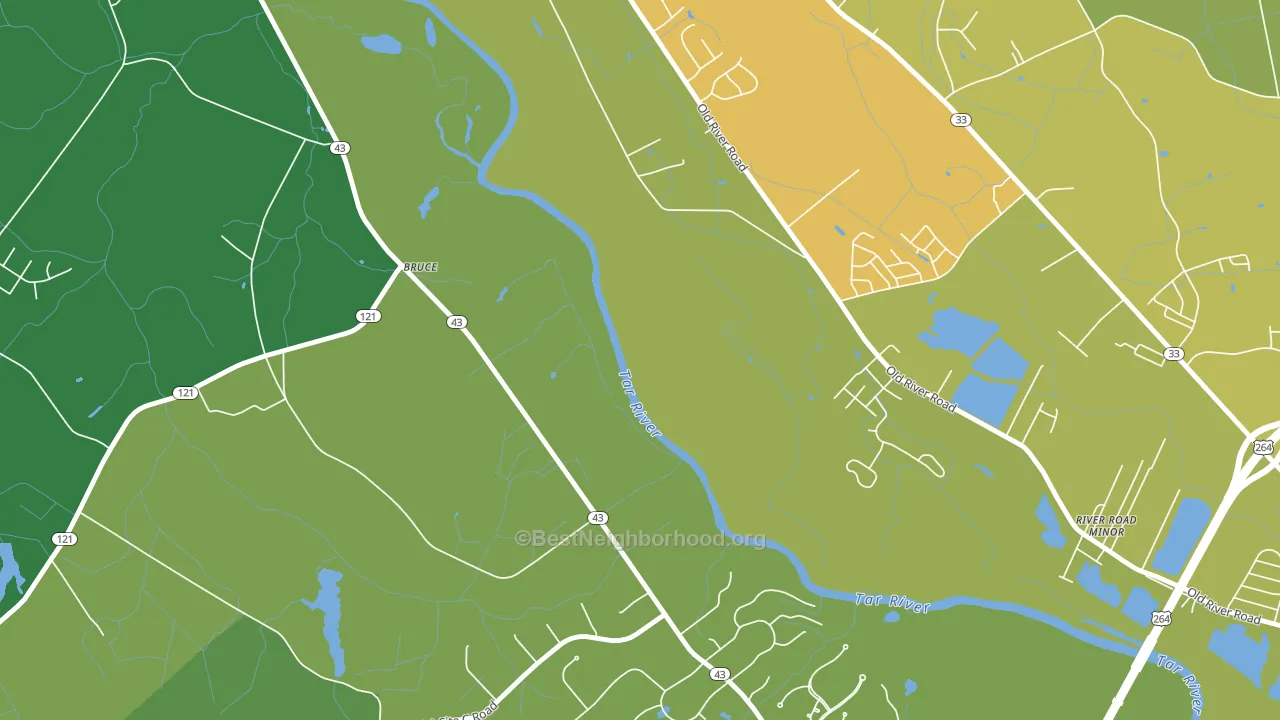 Bruce, NC block-group voter-turnout map