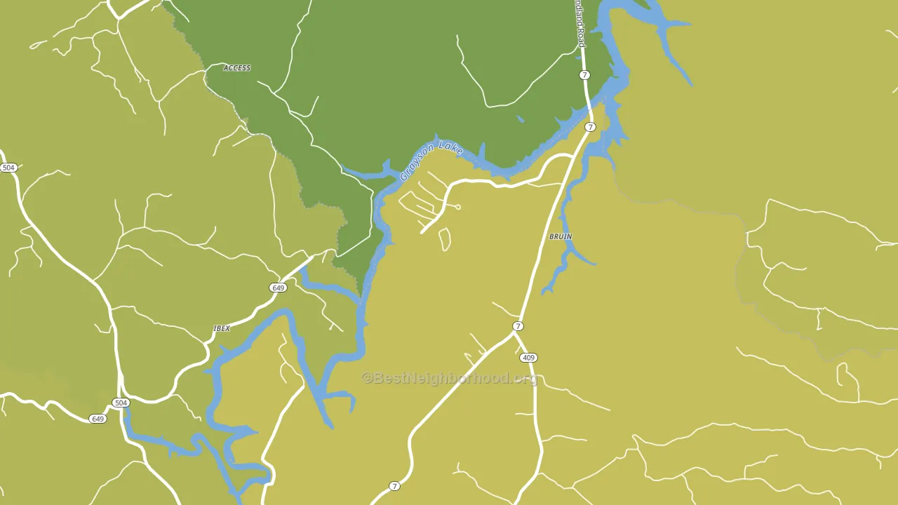Bruin, KY block-group voter-turnout map