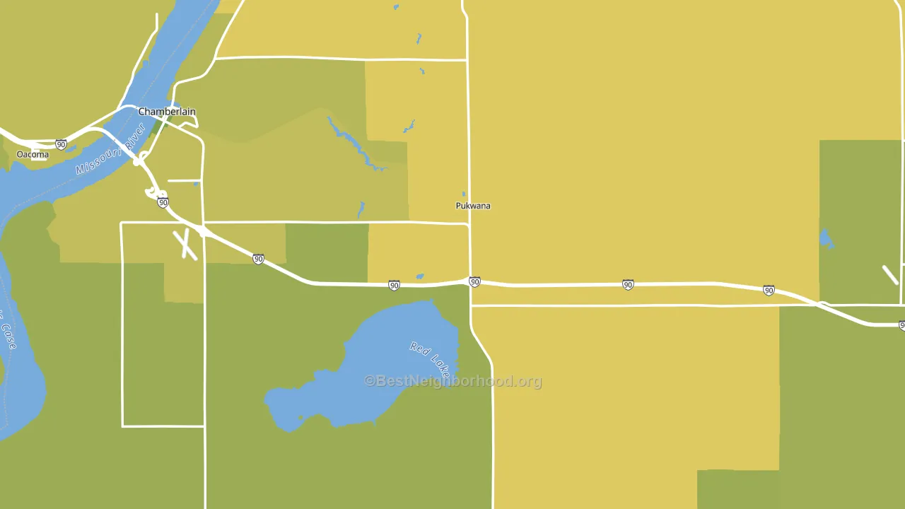 Brule County, SD block-group voter-turnout map