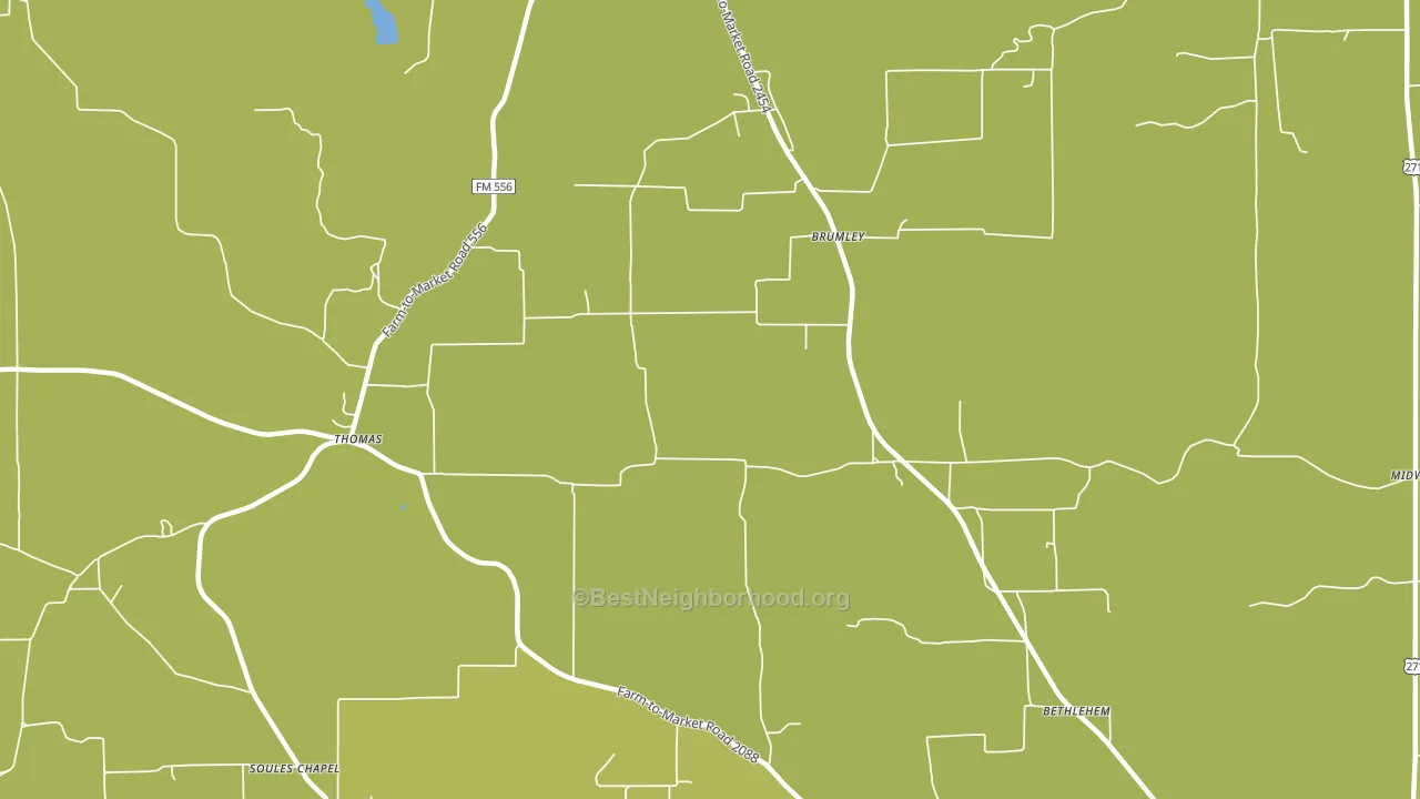 Brumley, TX block-group voter-turnout map