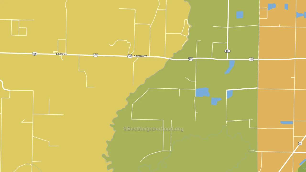 Brummitt, AR block-group voter-turnout map