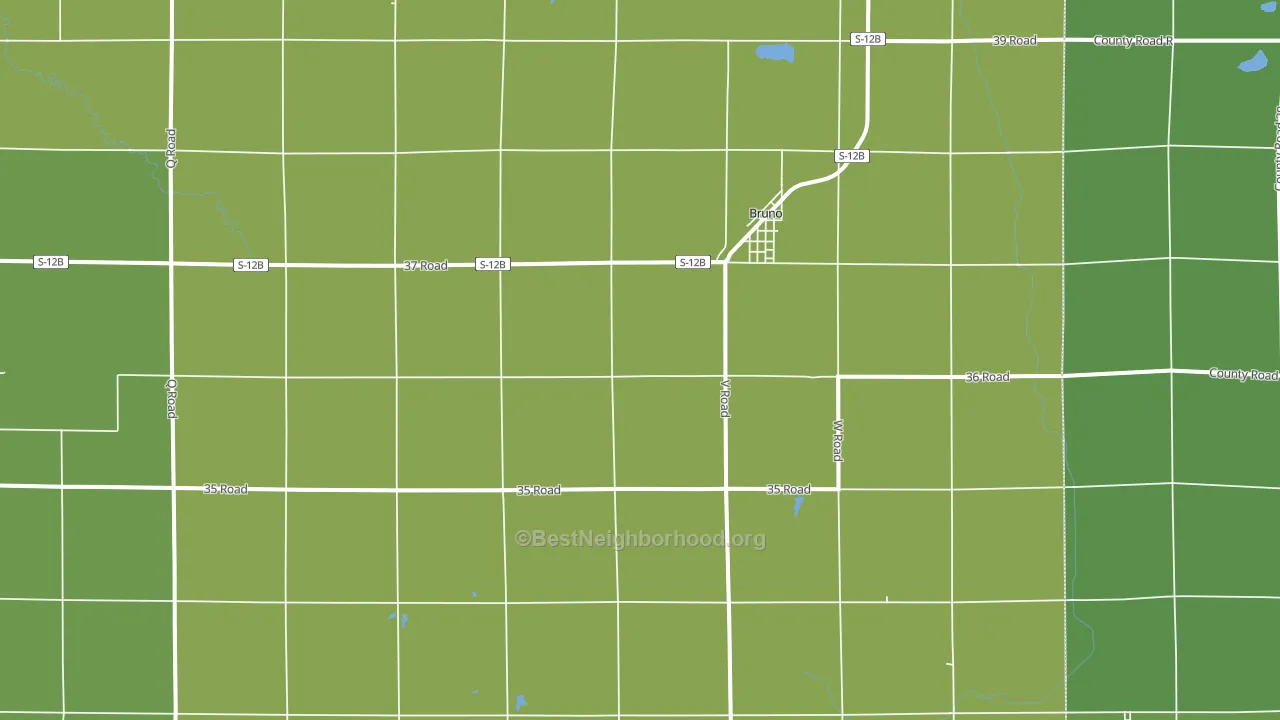 Bruno, NE block-group voter-turnout map