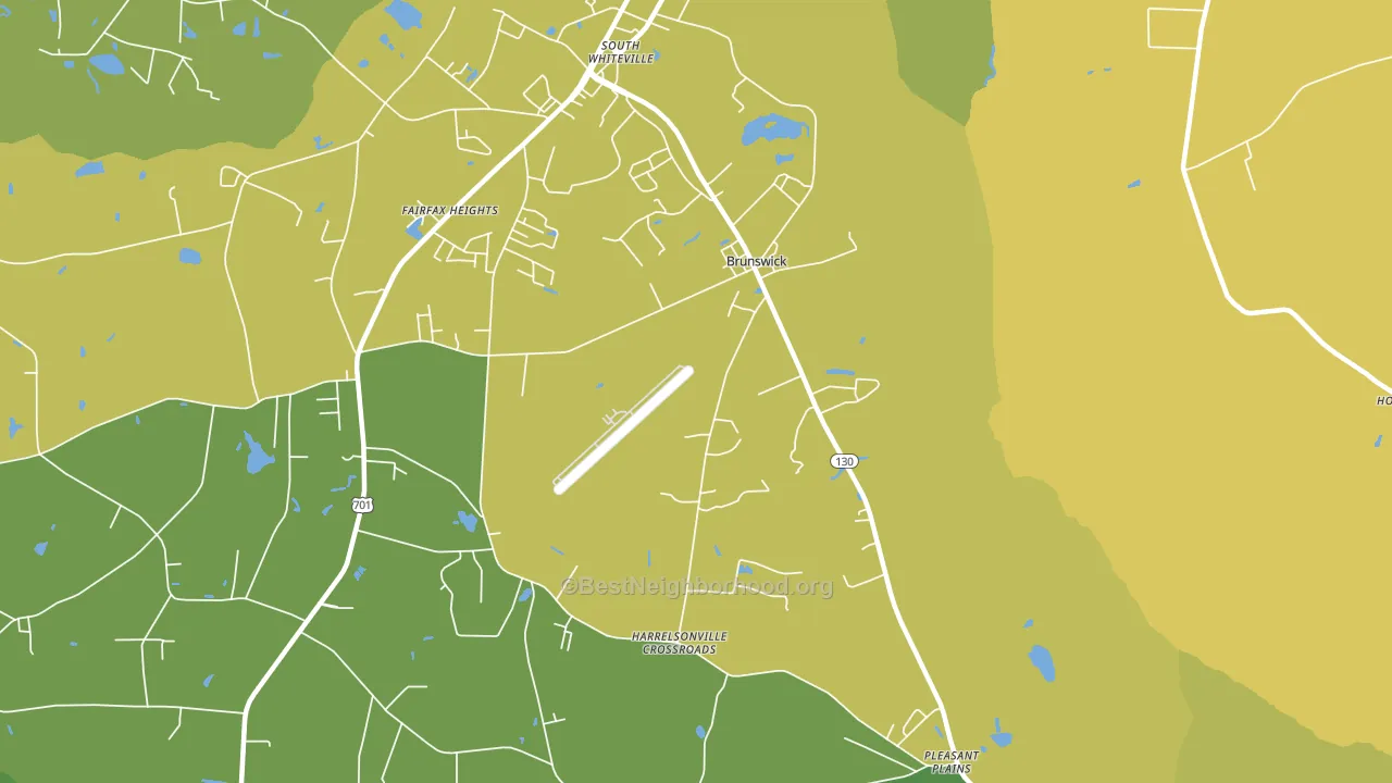 Brunswick, NC block-group voter-turnout map