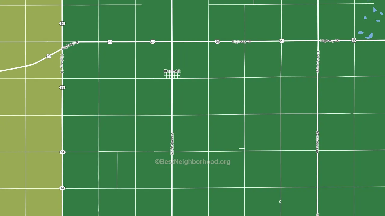 Brunswick, NE block-group voter-turnout map