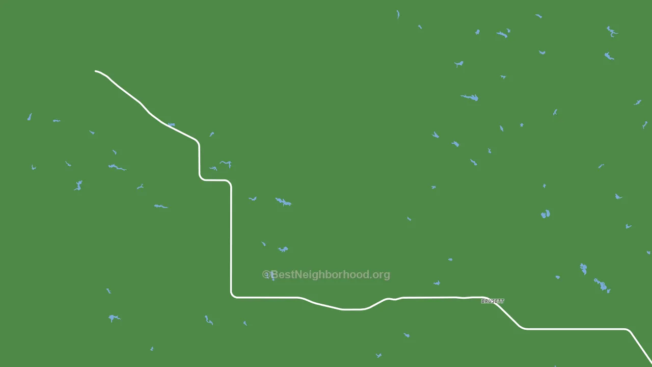 Brusett, MT block-group voter-turnout map