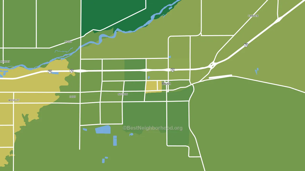 Brush, CO block-group voter-turnout map
