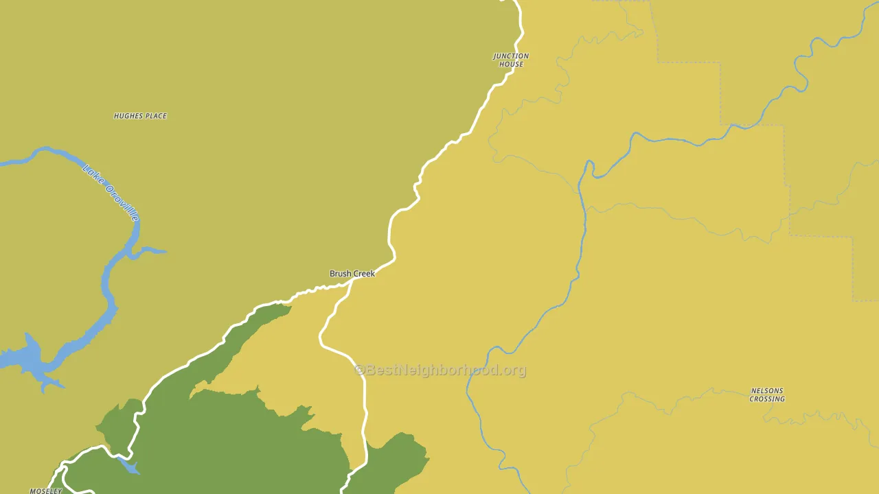 Brush Creek, CA block-group voter-turnout map