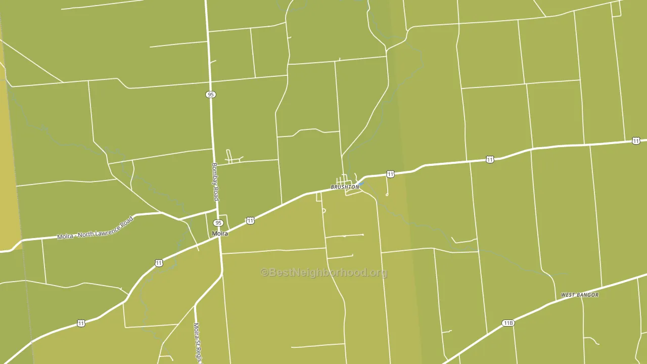 Brushton, NY block-group voter-turnout map