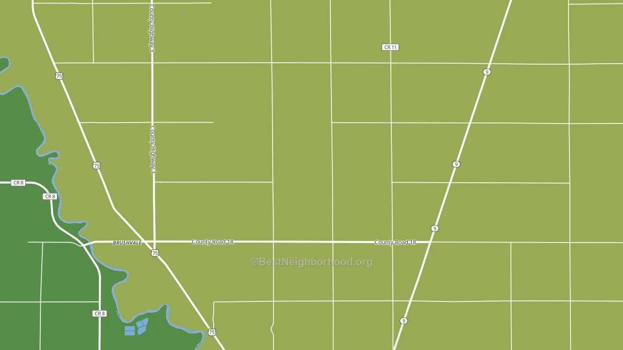 Brushvale, MN block-group voter-turnout map