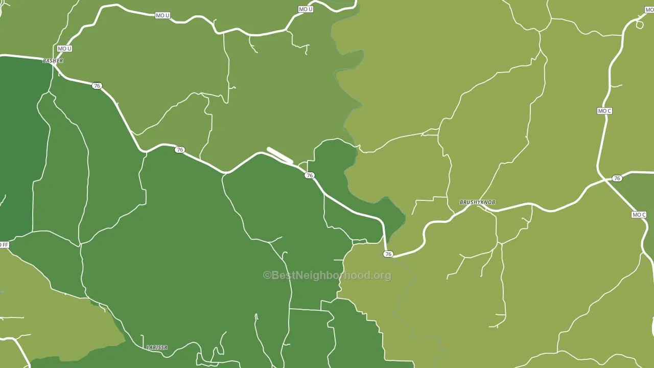 Brushyknob, MO block-group voter-turnout map