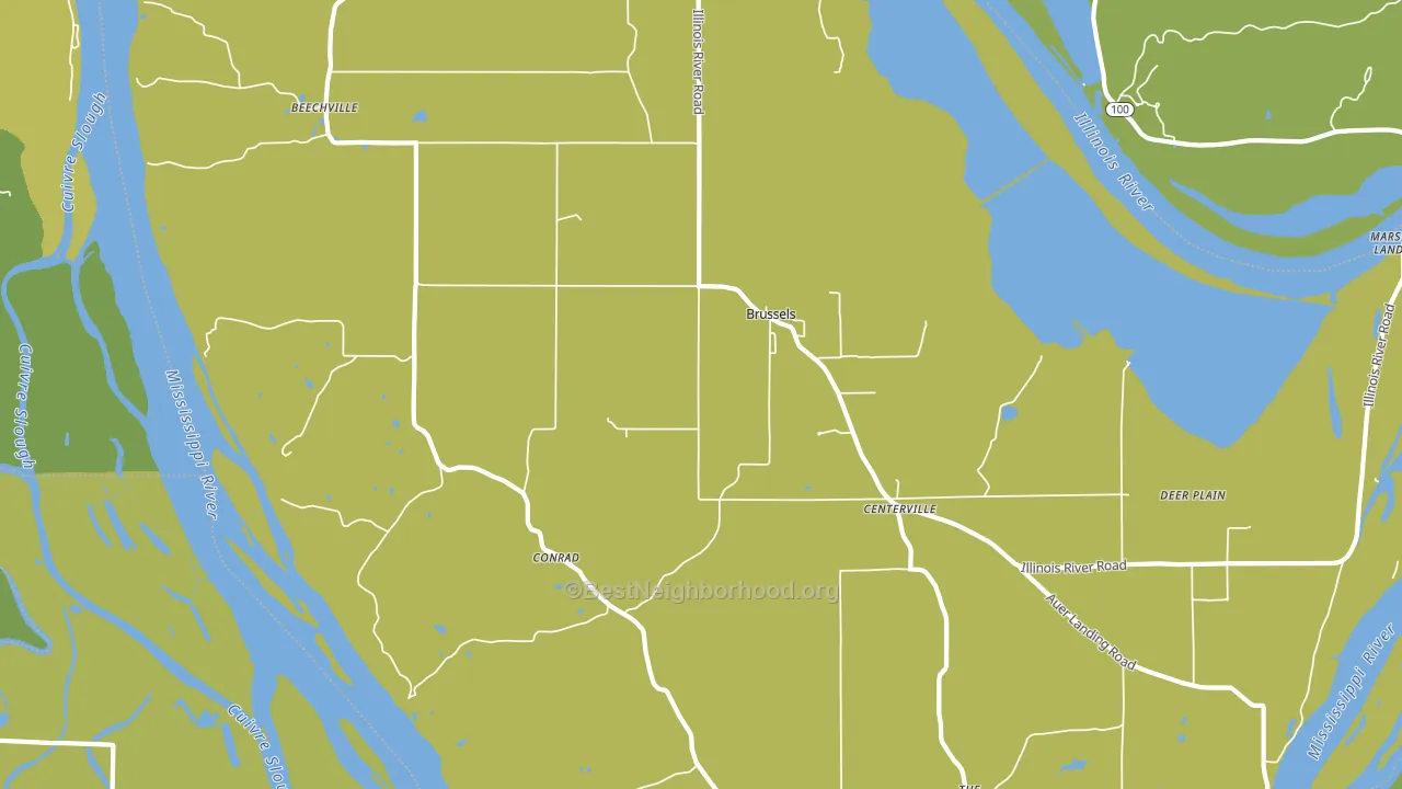 Brussels, IL block-group voter-turnout map