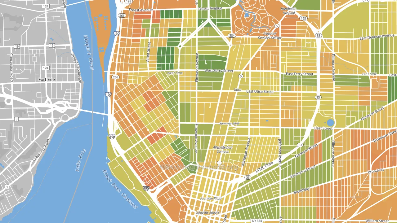 Bryant, Buffalo, NY block-group voter-turnout map