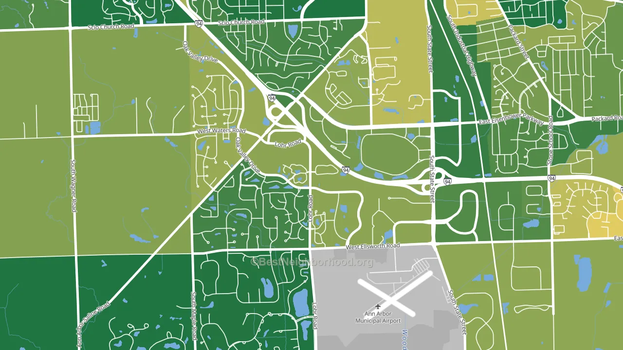 Bryant Pattengill West, Ann Arbor, MI block-group voter-turnout map