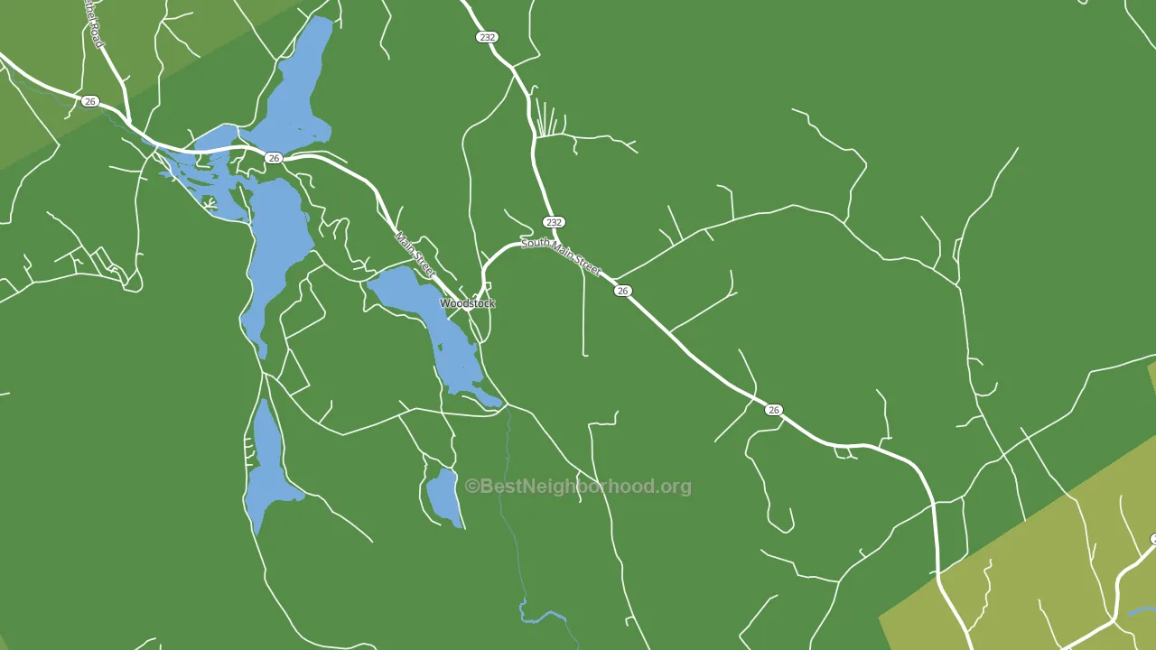 Bryant Pond, ME block-group voter-turnout map
