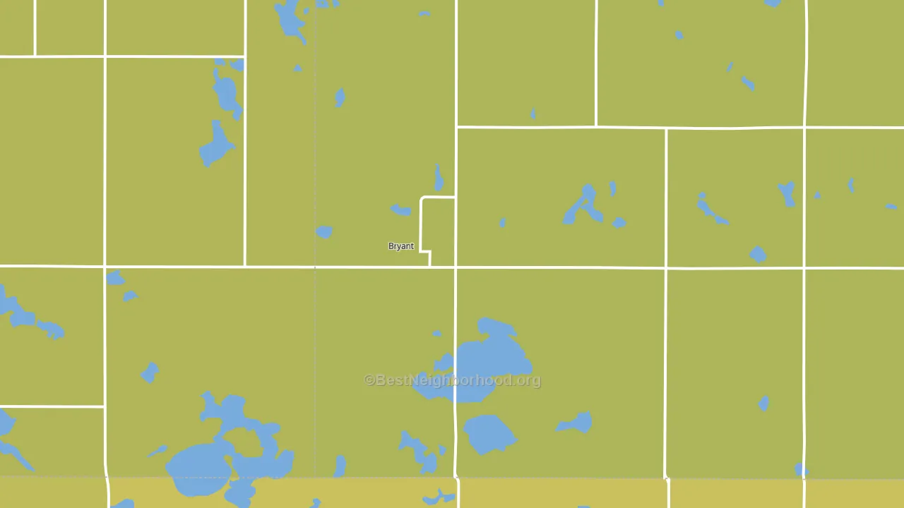 Bryant, SD block-group voter-turnout map