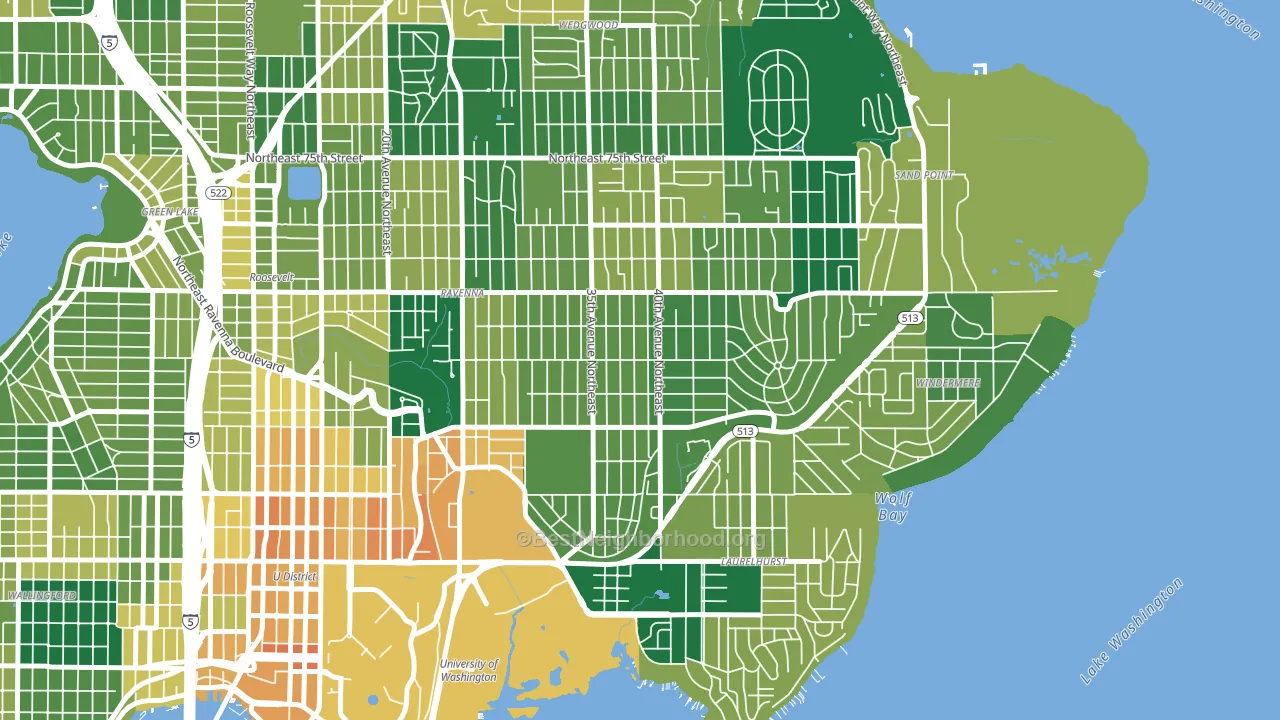 Bryant, Seattle, WA block-group voter-turnout map