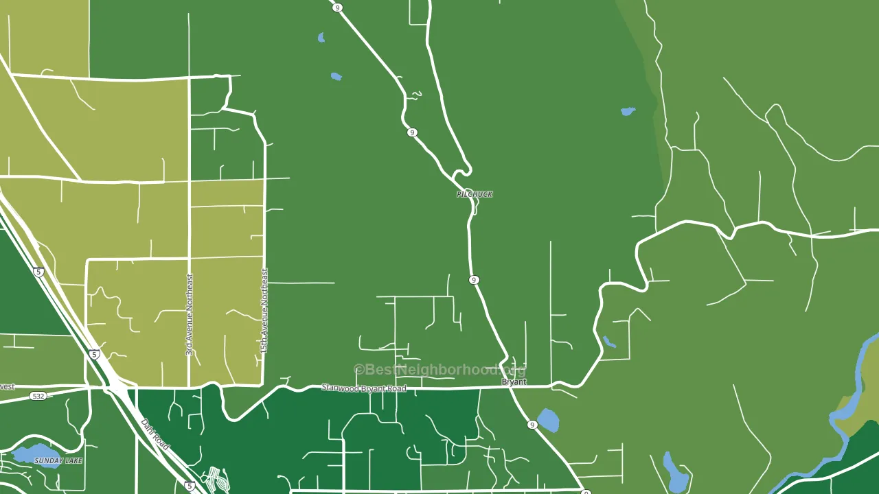 Bryant, WA block-group voter-turnout map