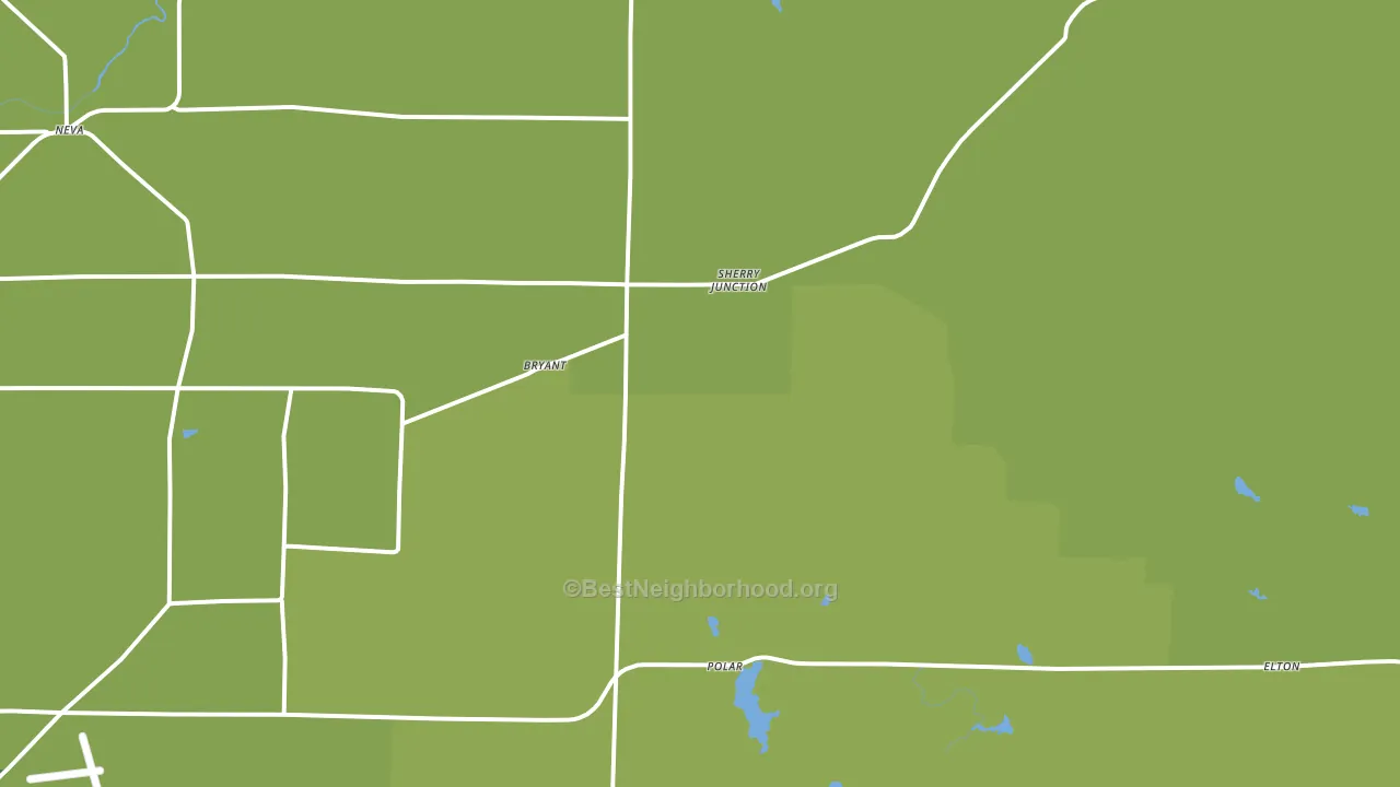 Bryant, WI block-group voter-turnout map