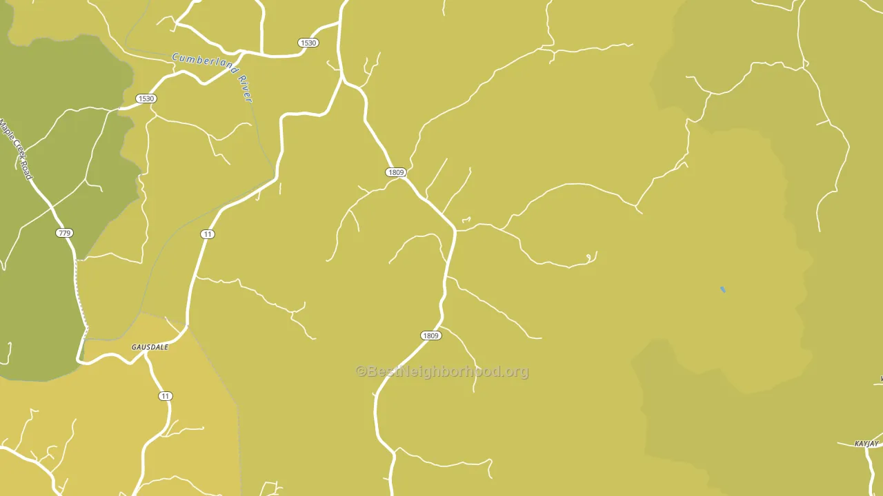 Bryants Store, KY block-group voter-turnout map