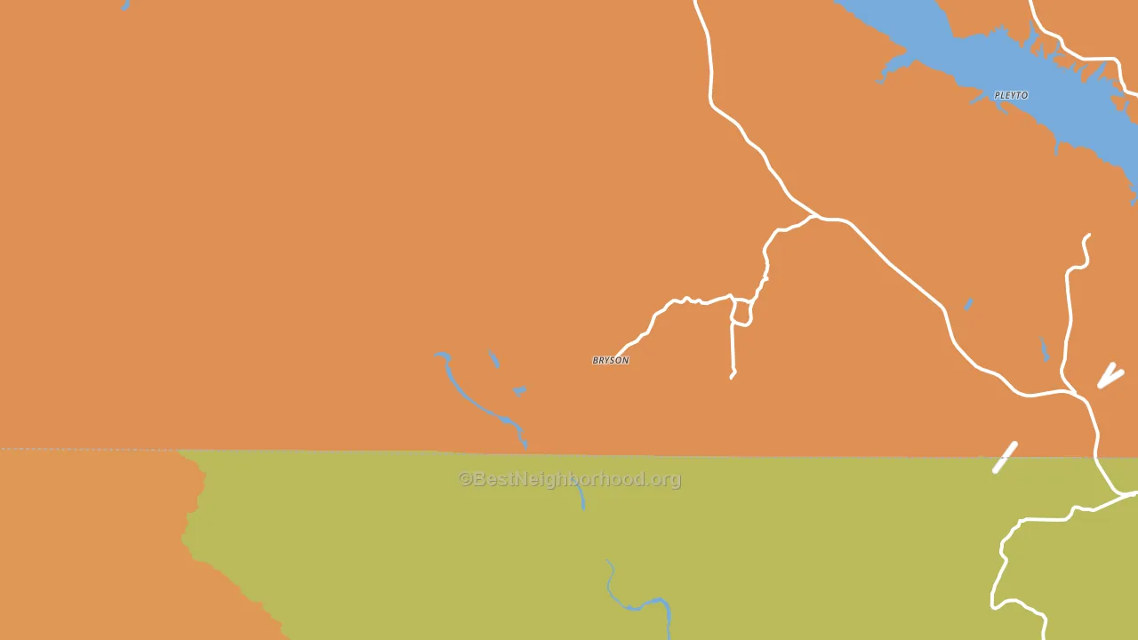 Bryson, CA block-group voter-turnout map