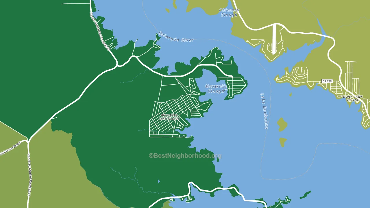Buchanan Lake Village, TX block-group voter-turnout map
