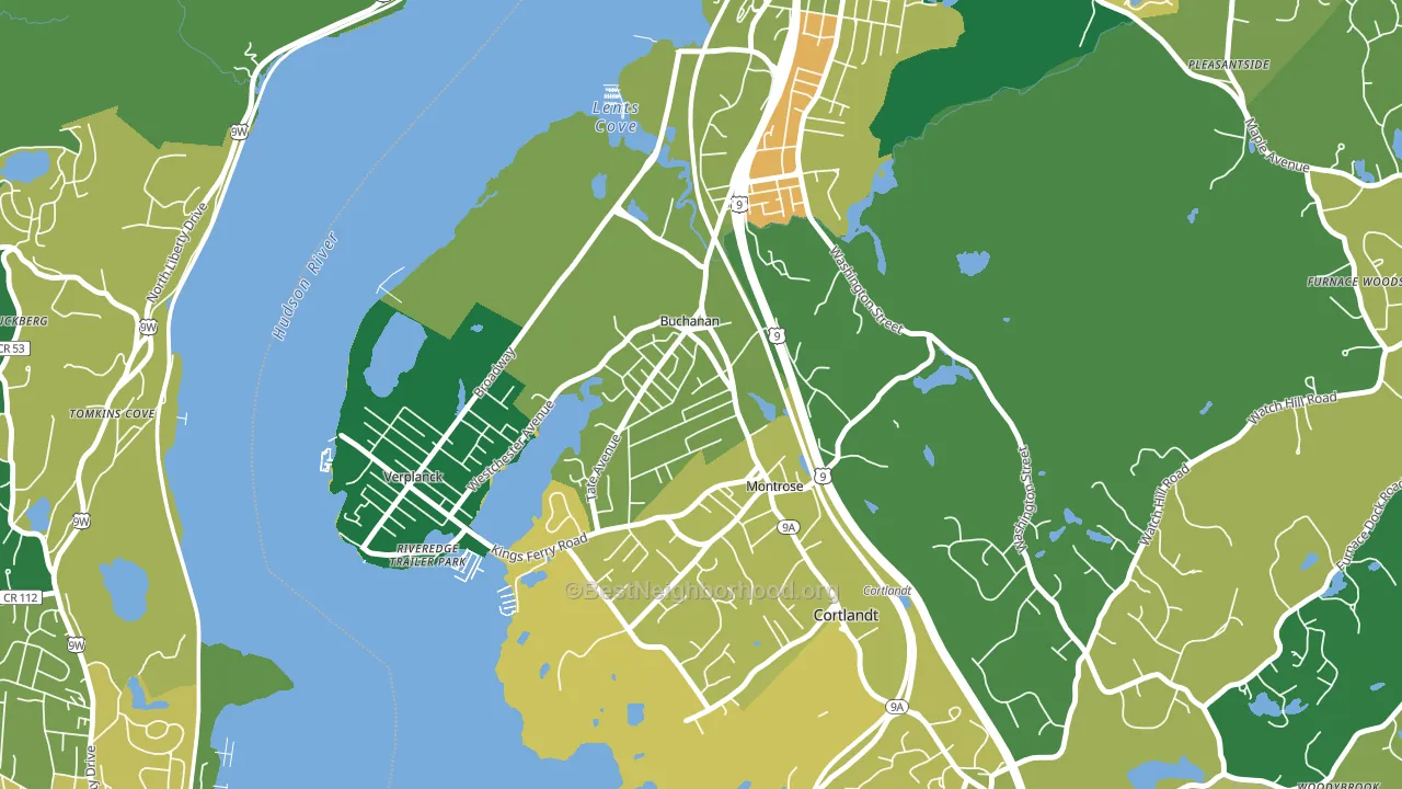 Buchanan, NY block-group voter-turnout map