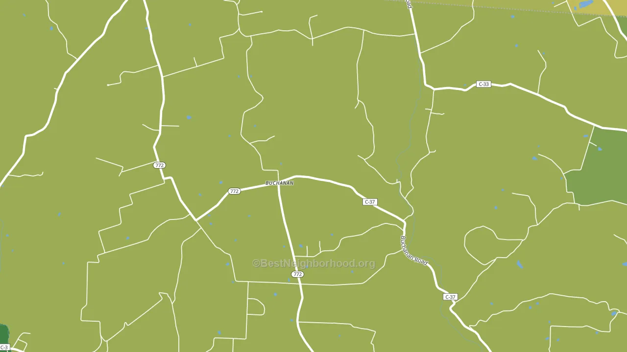 Buchanan, OH block-group voter-turnout map