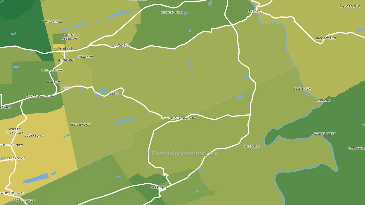 Buck Mountain, PA block-group voter-turnout map