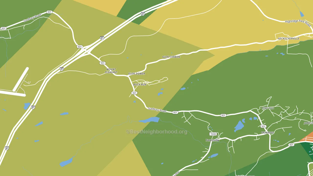 Buck Run, PA block-group voter-turnout map