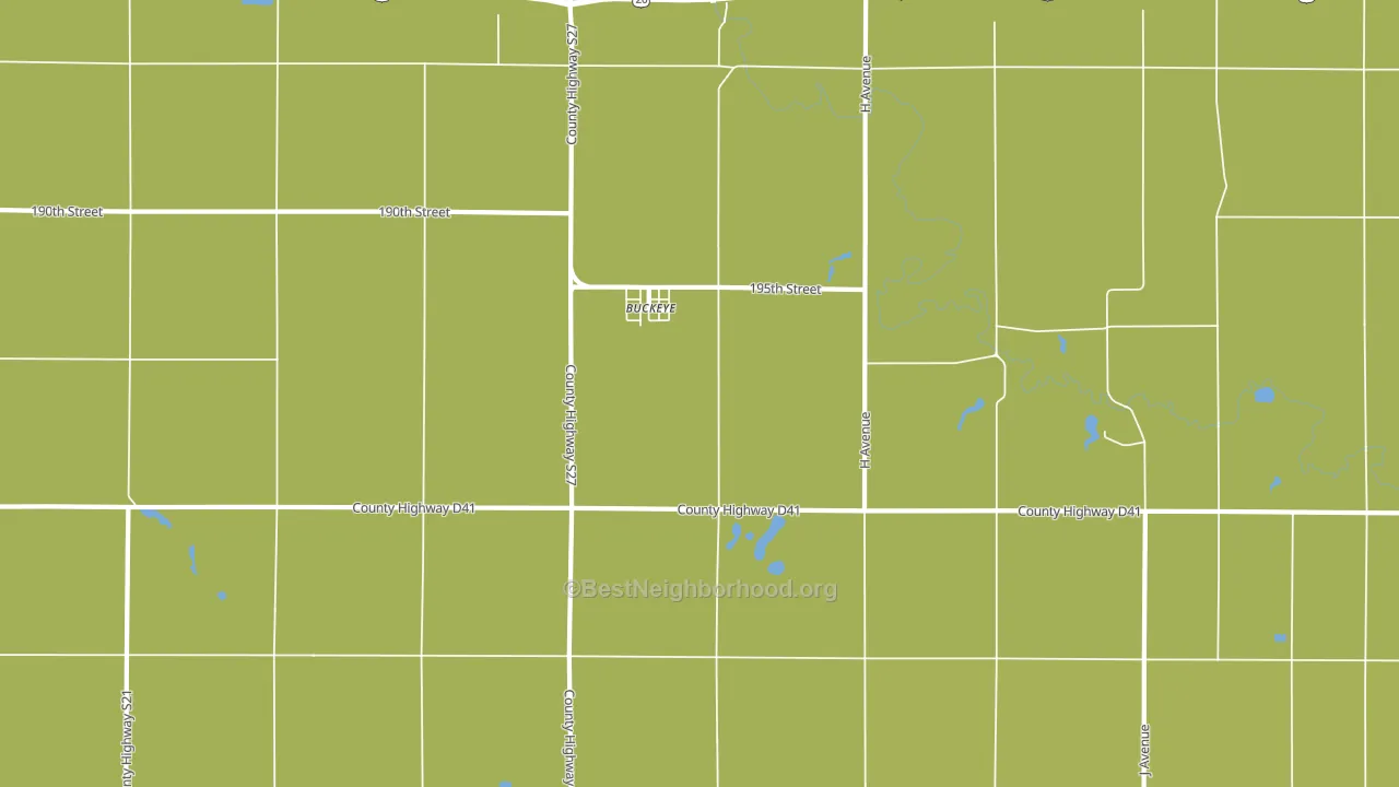 Buckeye, IA block-group voter-turnout map
