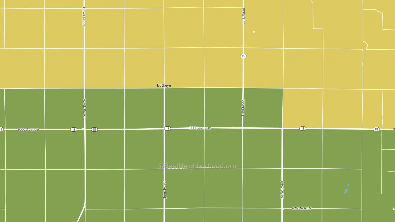Buckeye, KS block-group voter-turnout map