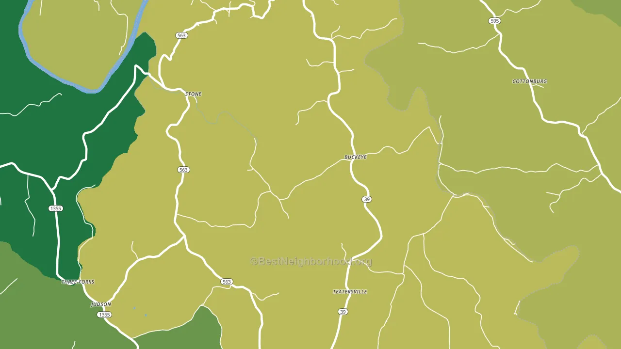 Buckeye, KY block-group voter-turnout map