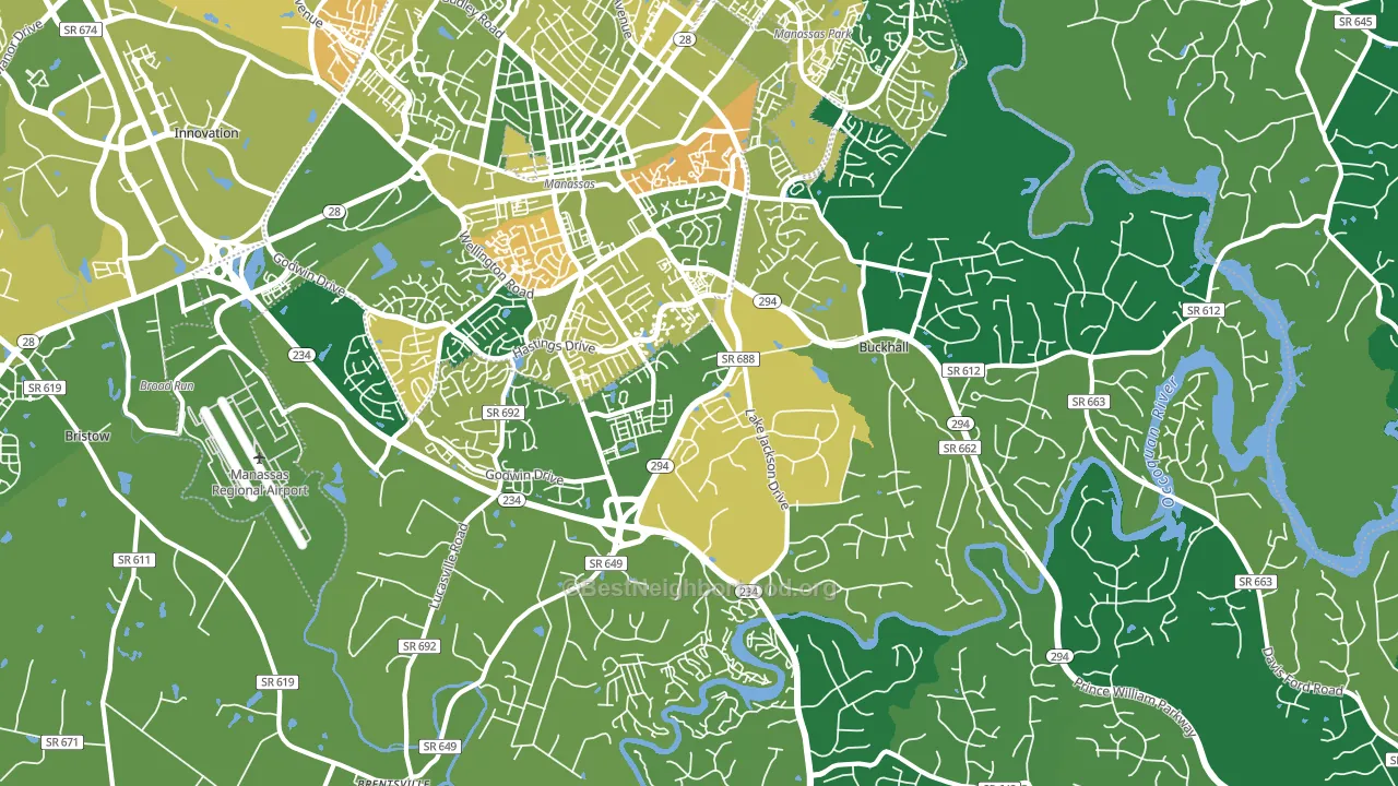 Buckhall, VA block-group voter-turnout map