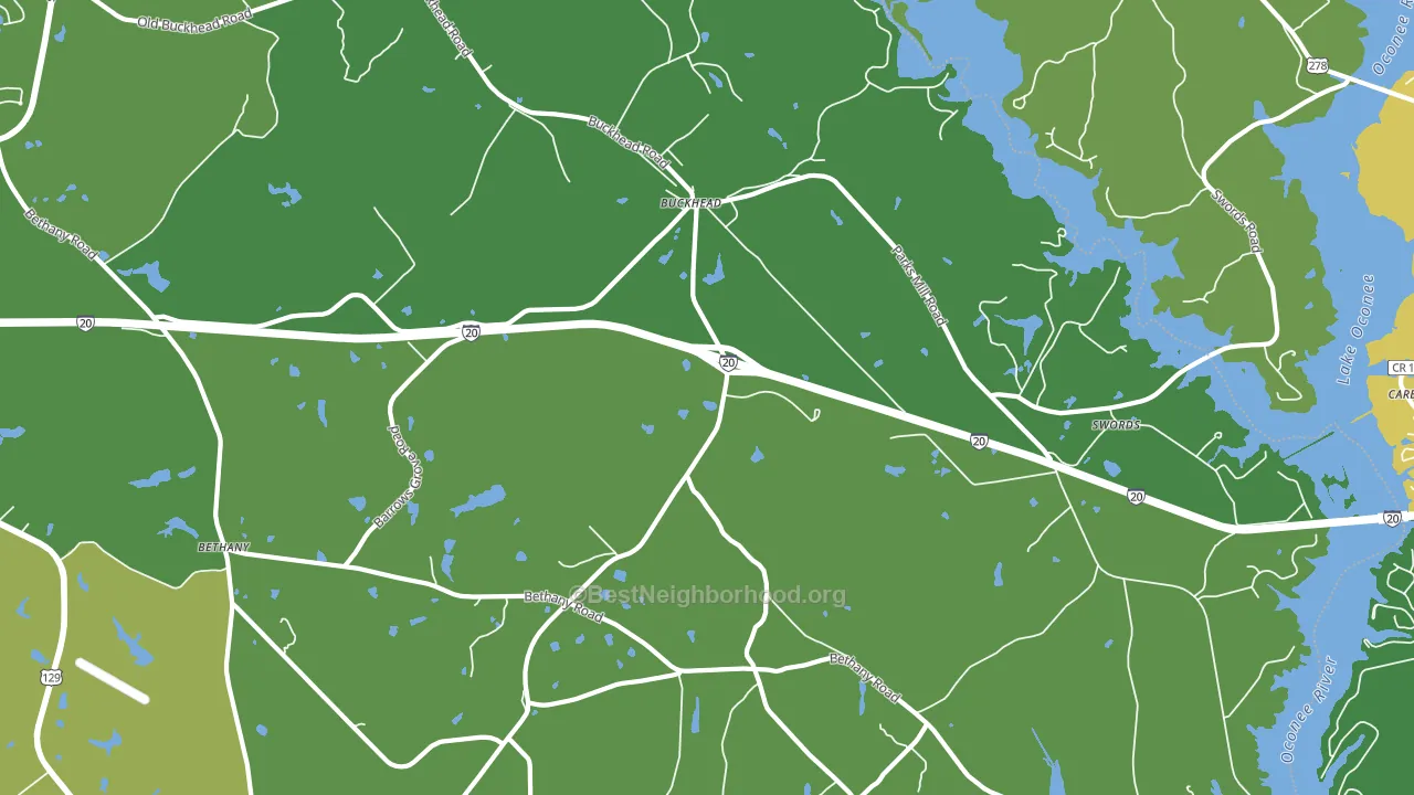 Buckhead, GA block-group voter-turnout map