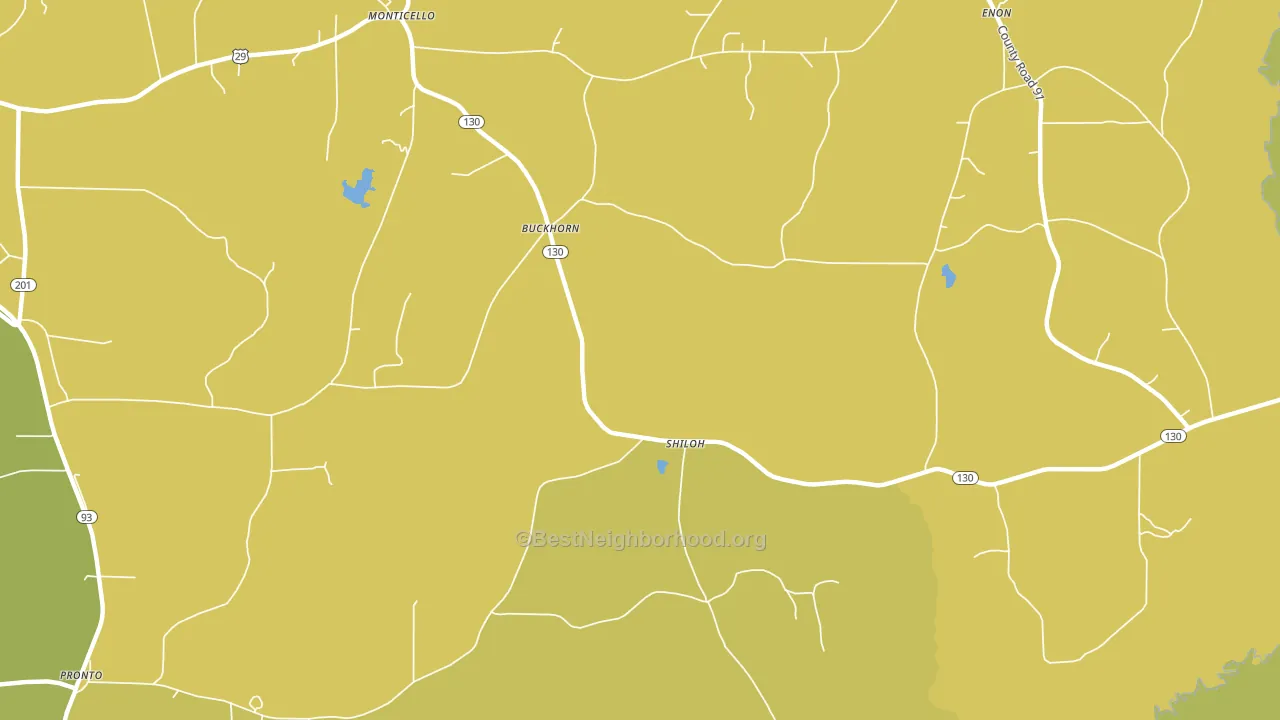 Buckhorn, AL block-group voter-turnout map