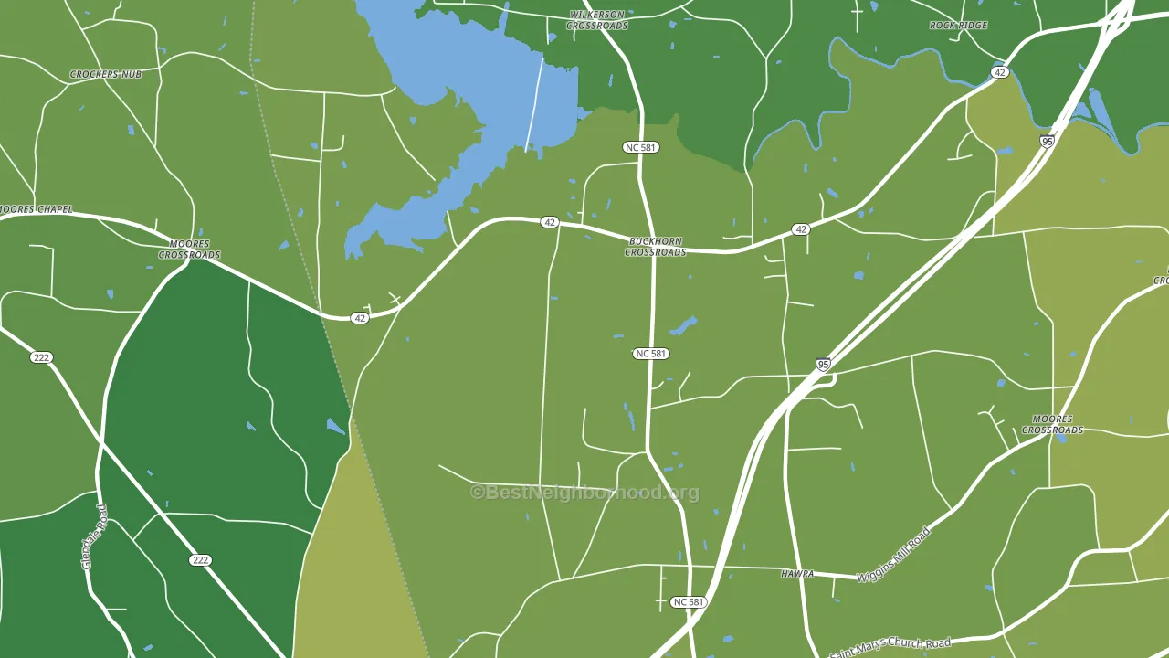 Buckhorn Crossroads, NC block-group voter-turnout map