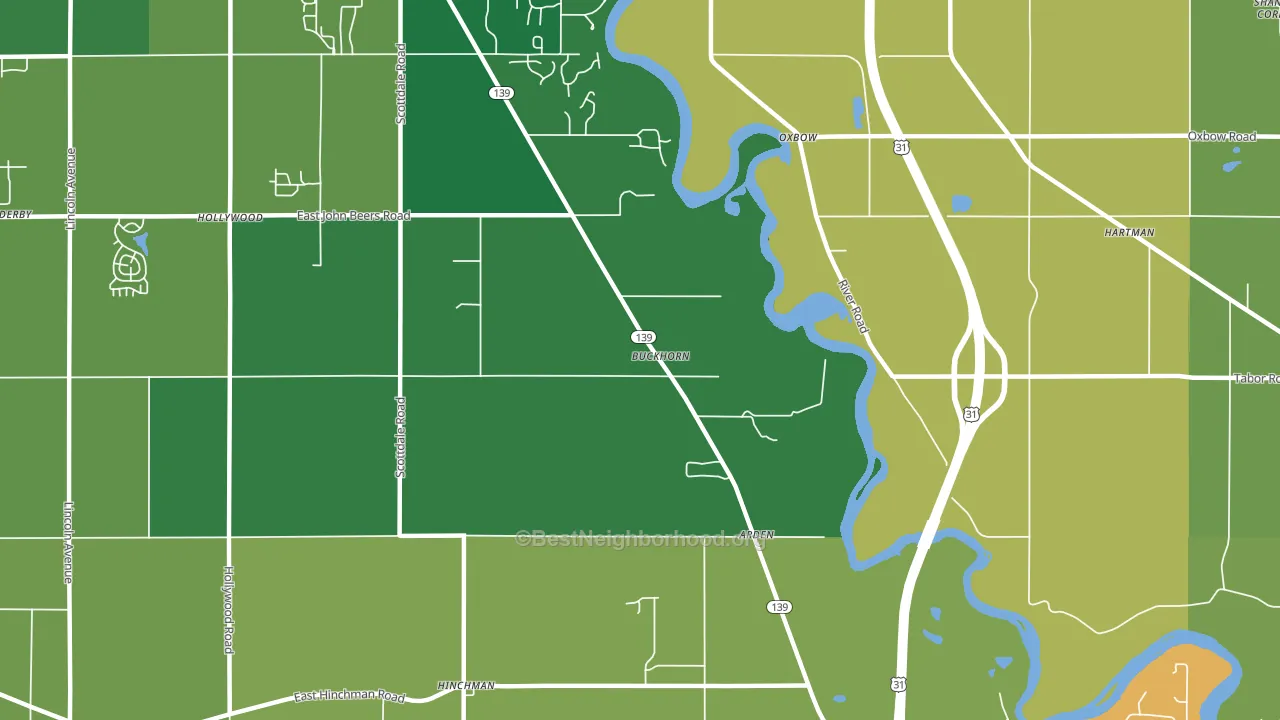 Buckhorn, MI block-group voter-turnout map