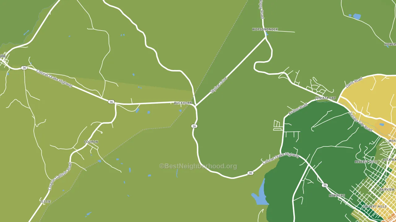 Buckhorn, PA block-group voter-turnout map