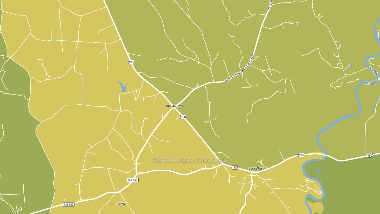 Buckhorn, TX block-group voter-turnout map