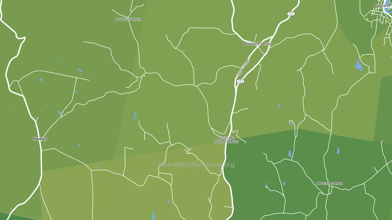 Buckland, MA block-group voter-turnout map