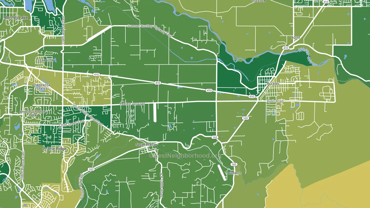 Buckley, WA block-group voter-turnout map